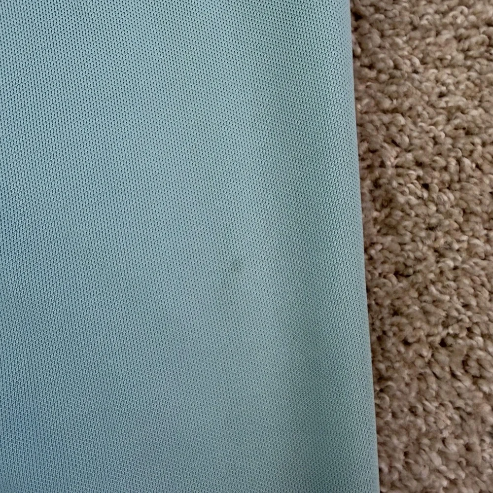Vintage Blair Jacket Pants Set Womens Large Blue Knit Elastic Waist Short Sleeve